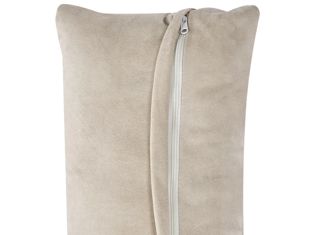 Rechtsseitige Chaiselongue HELLNAR Samtstoff Hellbeige_910808