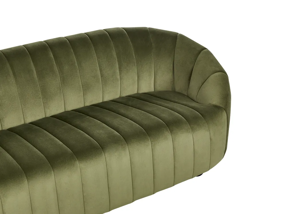 Living Room Set 6 Seater MALUNG Velvet Dark Green_884253