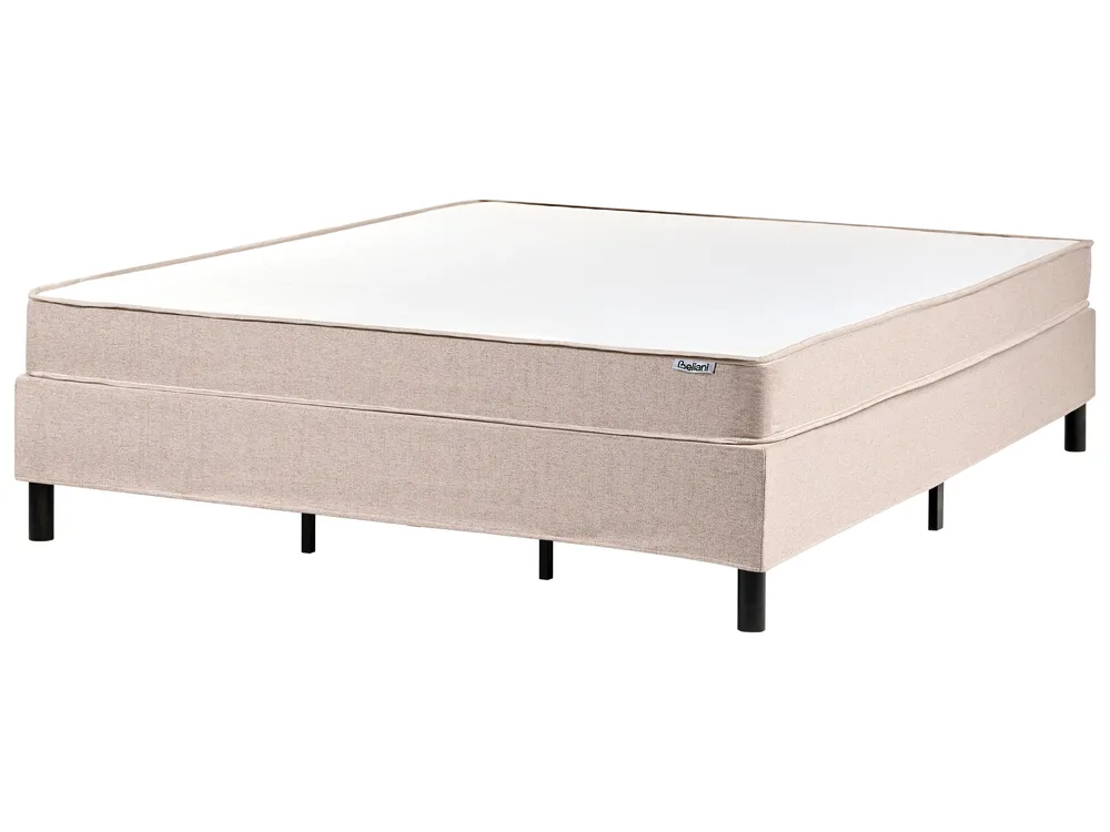 Boxspringbett ohne Kopfteil Stoff beige verschiedene Größen COUNTESS