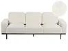 Sofa 3-Sitzer SOVIK Bouclé Cremeweiß