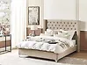 Bett mit Lattenrost Samtstoff LUBBON 160 x 200 cm Beige