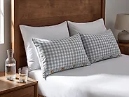 Throw Cushion TALYA 40 x 60 cm Mint Green Checked_1183808