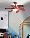 Deckenventilator mit Licht LOGAR mit Fernbedienung LED Rosa