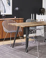 Set od 2 blagovaonske stolice AURORA Metal Srebrni_702512