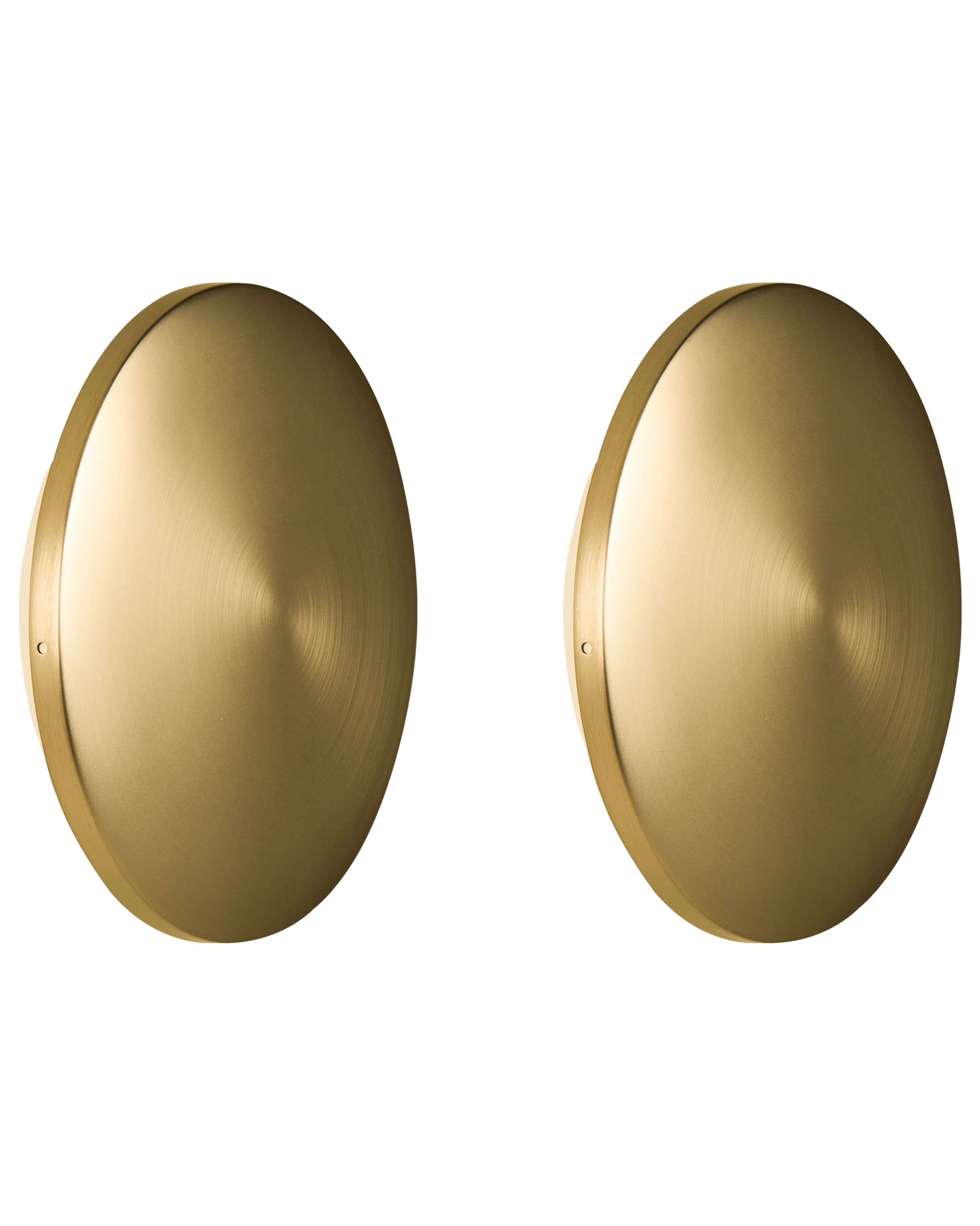 Set of 2 Outdoor LED Wall Lights BUCKIE Brass