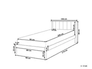 Bed Pine Wood BARRET 90 x 200 cm (EU Single) Brown_809009
