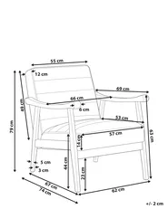 Sessel LEKNES Kunstleder Braun_927211