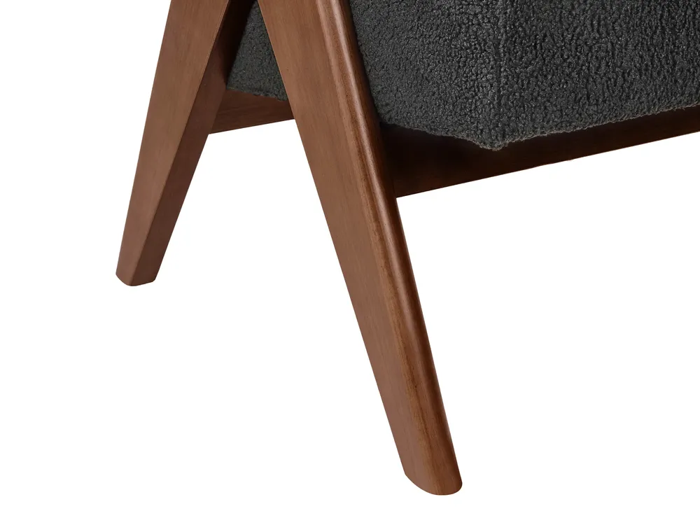 Sofa Set TAMRE Bouclé Schwarz / Dunkelbraun_985420