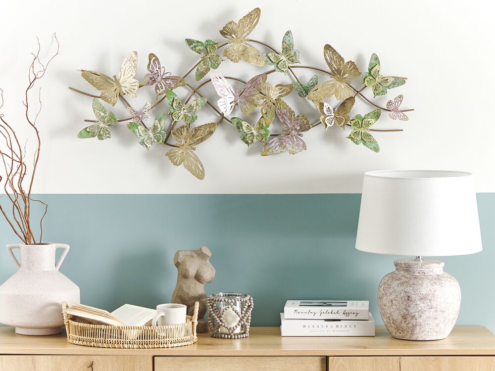 Wanddecoratie Vlinder GALLIUM Metaal 53 cm Meerkleurig