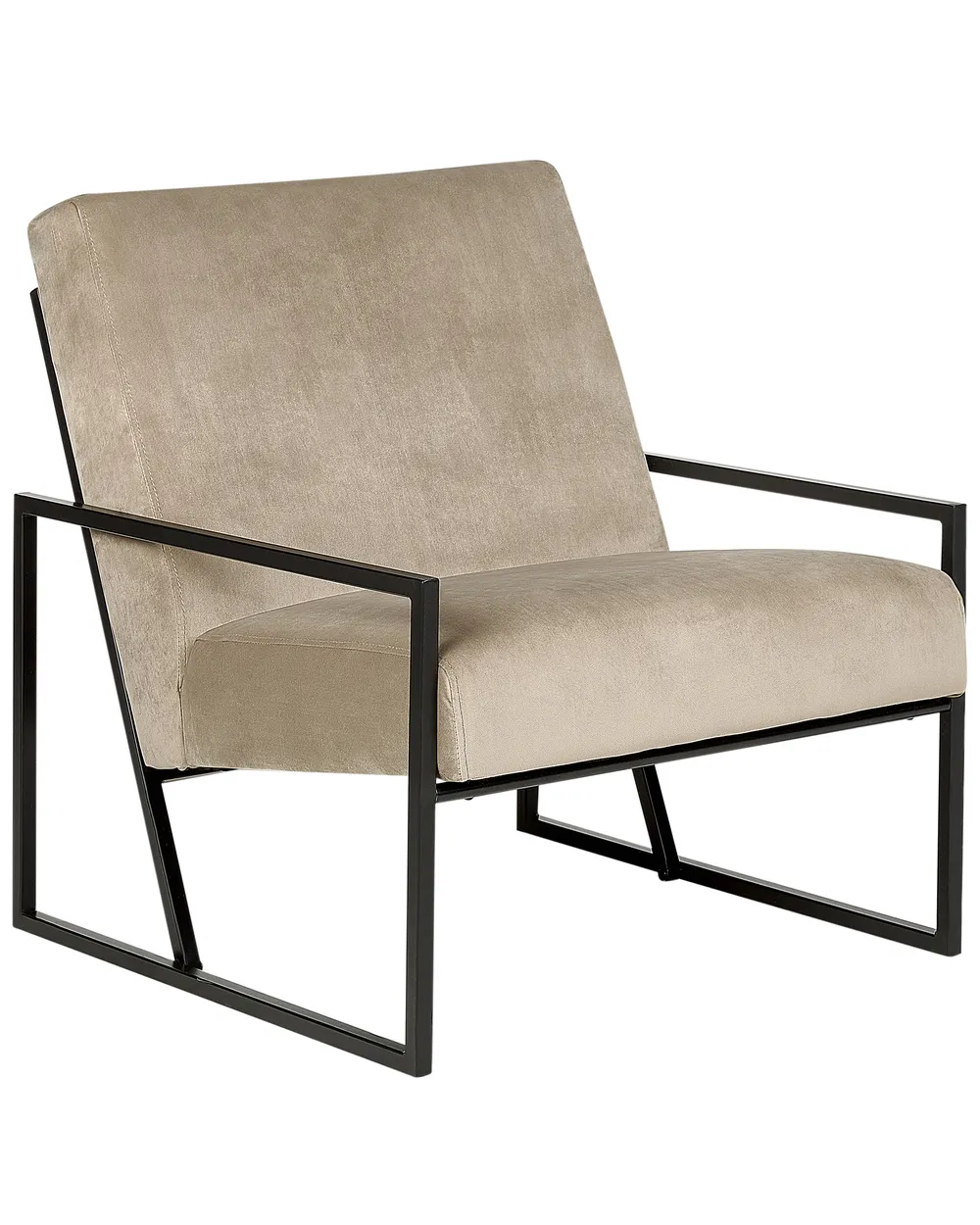 Sessel DELARY Samtstoff Taupe