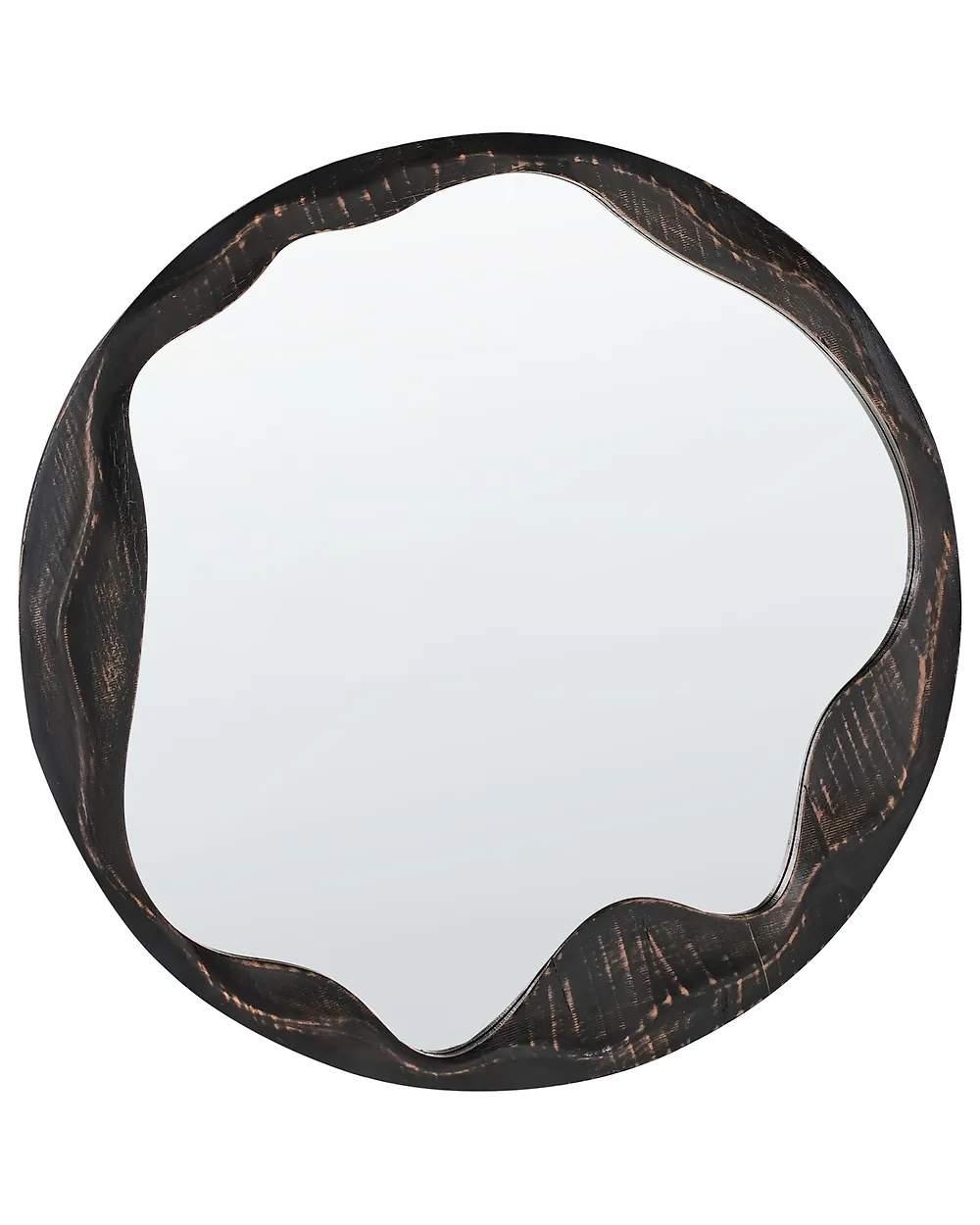 Miroir LANGON 60 cm 60 cm Bois de pin Marron foncé_1188100