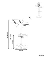 Set mit 2 Barstühlen NEUM drehbar Transparent_915187
