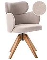 Esszimmerstuhl drehbar MARCY Bouclé Beige