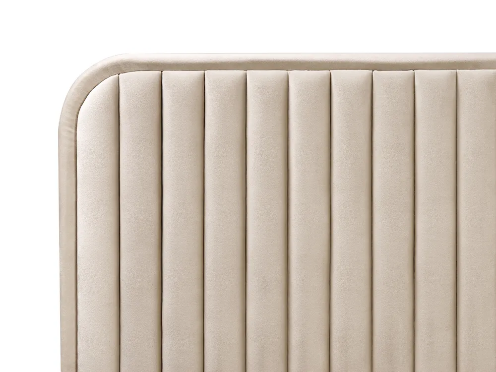 Bett mit Lattenrost Samtstoff BRIN 140 x 200 cm Taupe_942105