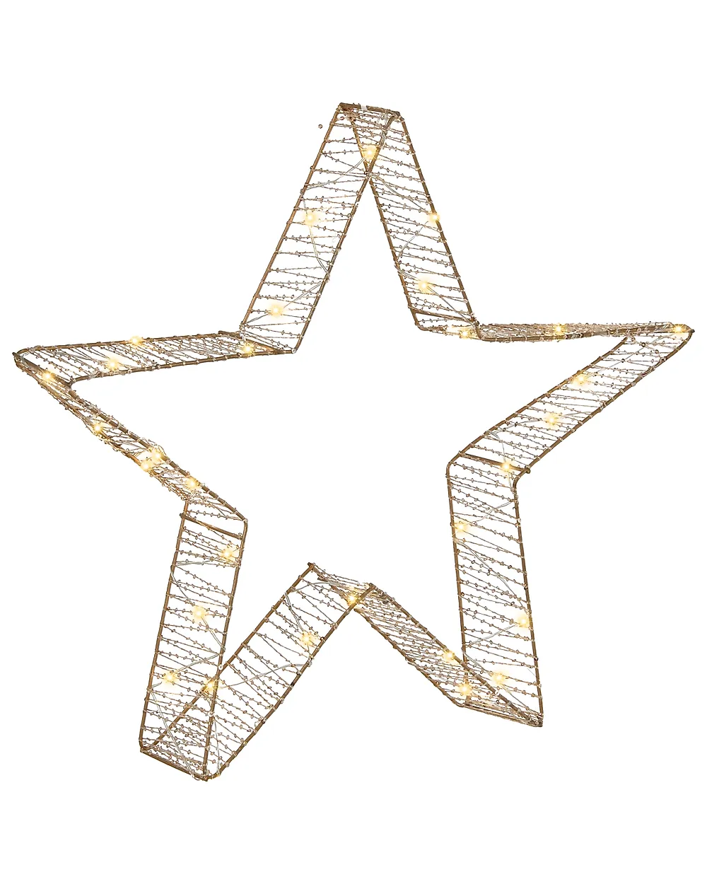 Set od 2 božićne ukrase LED ITALLA 30/38 cm Zvijezda Zlato_1163743