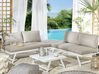 Garten Ecksofa mit Tisch 5-Sitzer COCCORINO Metall Taupe