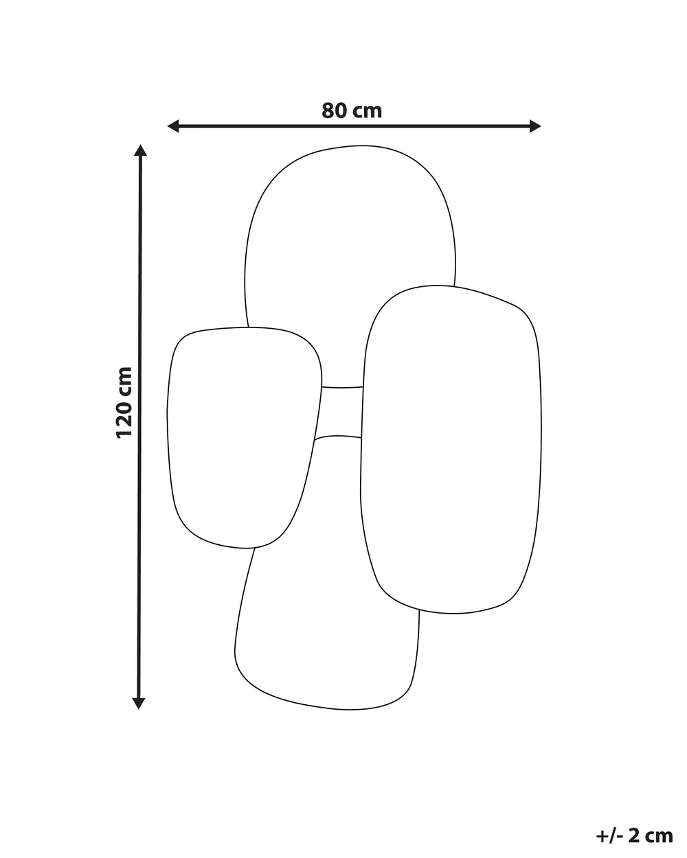 Wandspiegel VOUZON 80 cm 120 cm Silber_915679