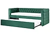 Ausziehbett Samtstoff GASSIN 90 x 200 cm Smaragdgrün
