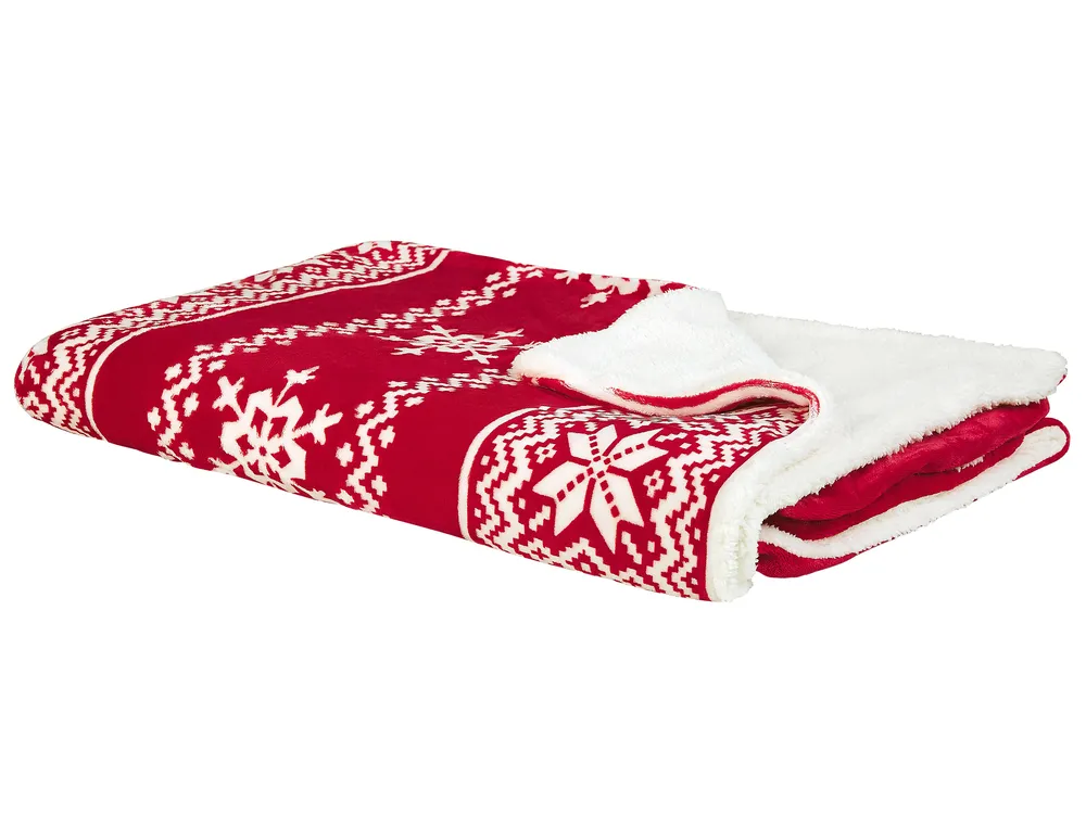 Kuscheldecke VANTAA 150 x 200 cm Rot