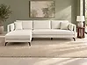 Ecksofa ALTAN Bouclé Cremeweiß rechtsseitig