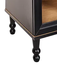 Glass Display Cabinet TINGLEDALE 80 cm Black_949889