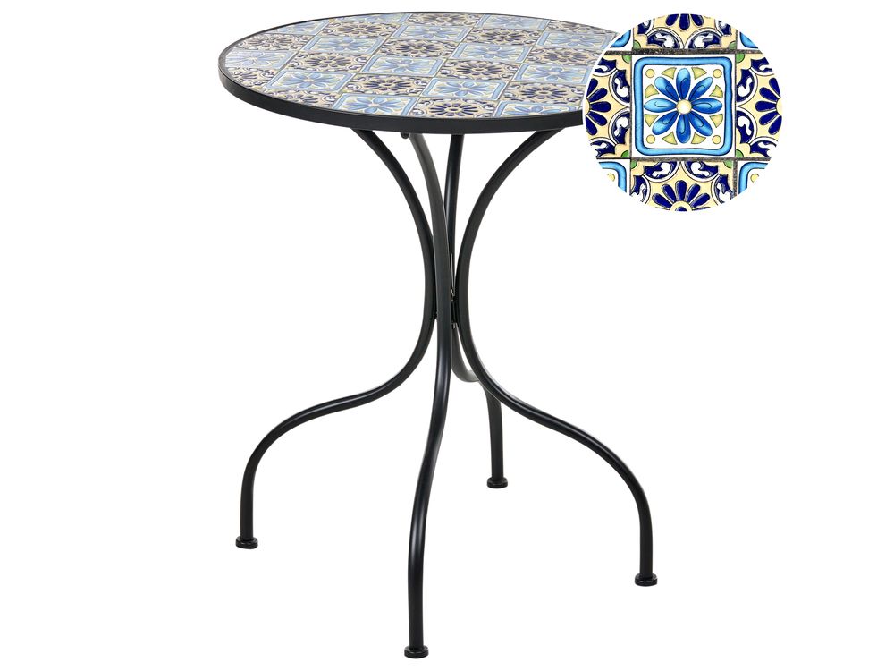Bistro Table AGGIUS 60 cm 60 cm Metal Black