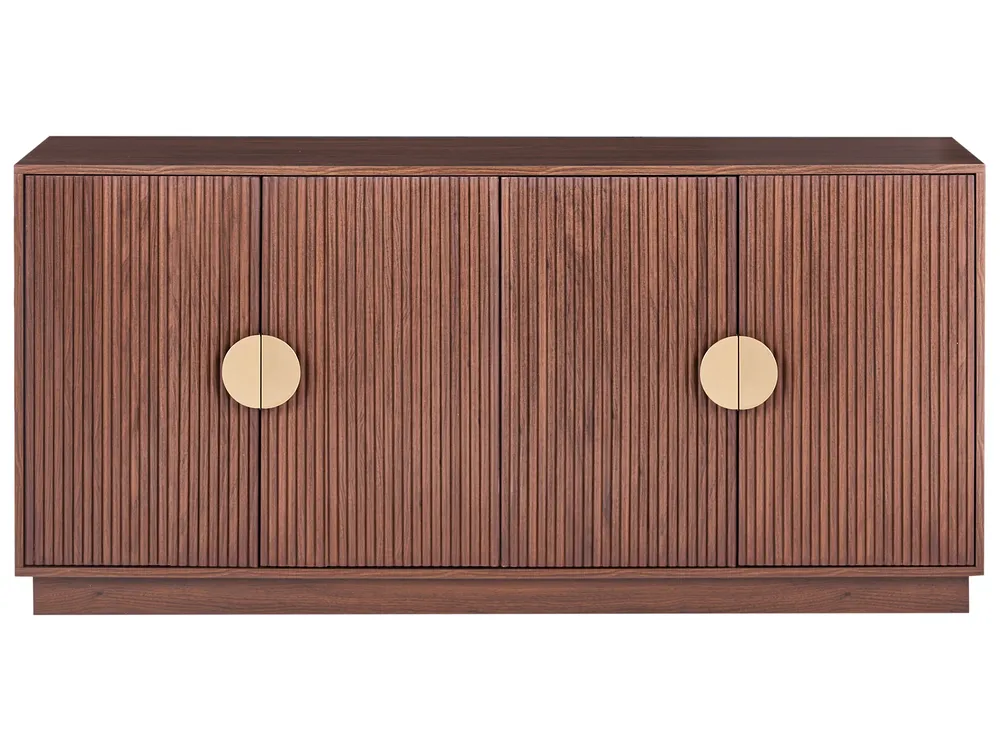 4 Door Sideboard NUMURKAH Dark Brown_1109562