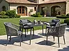 Gartenmöbel Set 4-Sitzer LIPARI inkl. Kissen Metall Grau