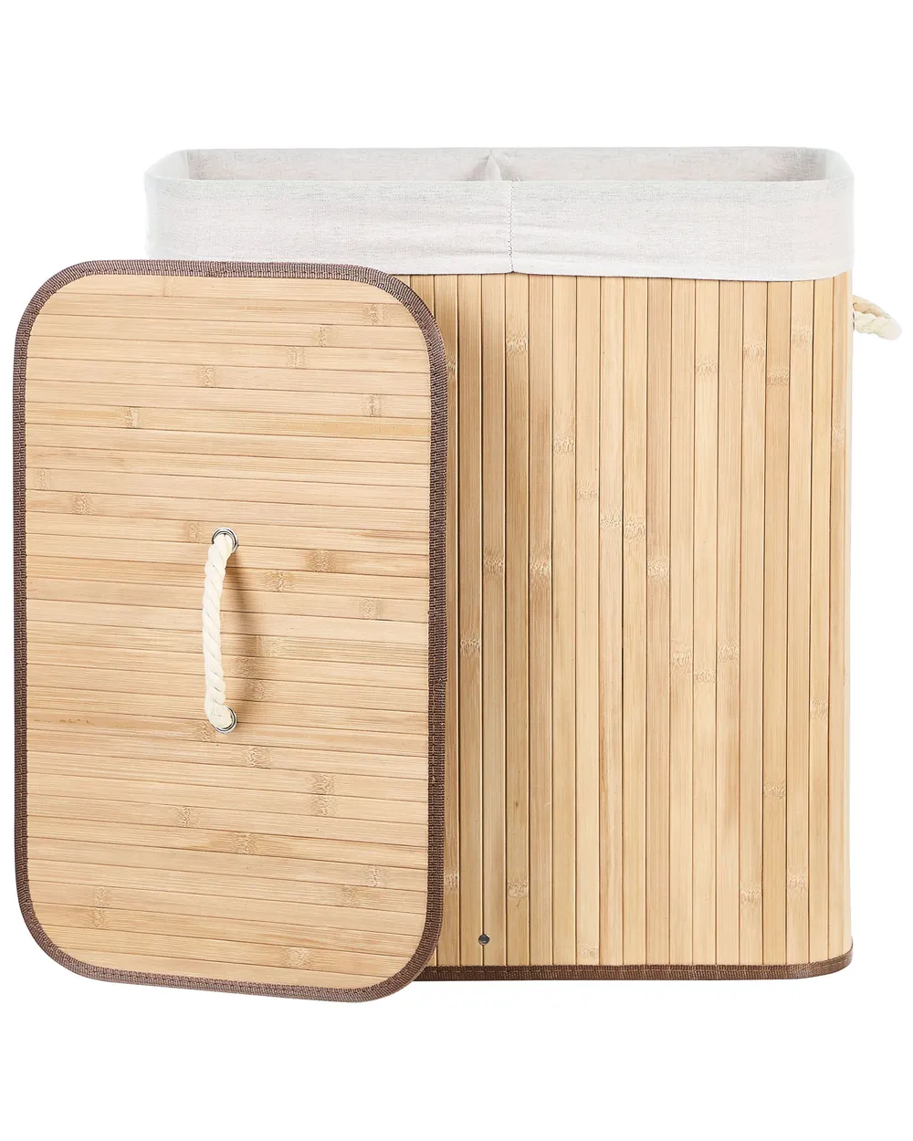 Wäschekorb KANDY Bambus Hellbraun 100 L_849119