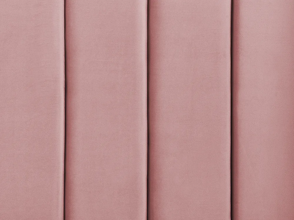 Bett mit Stauraumbank NOYERS Samtstoff Rosa 140 x 200 cm_834500