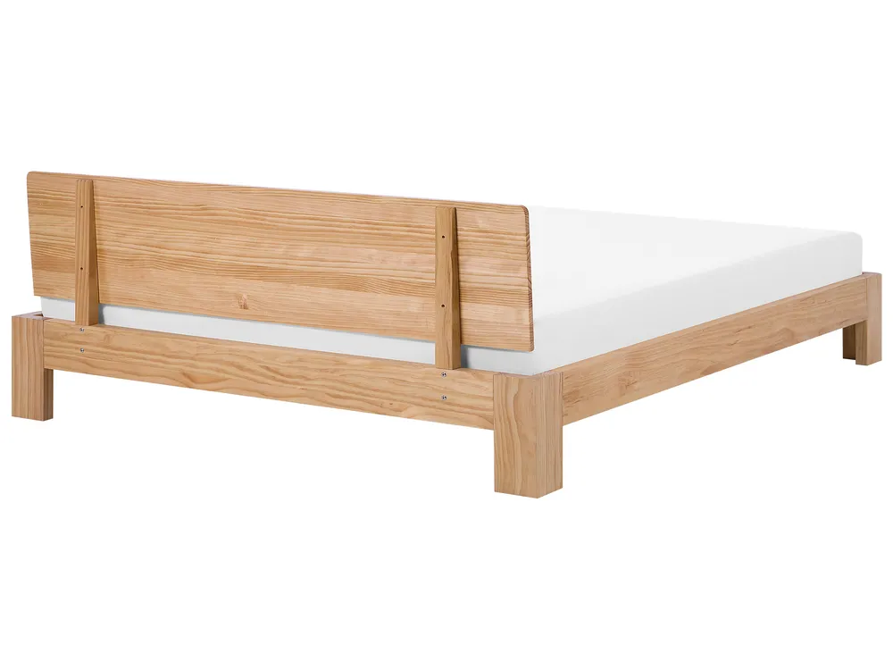 Bed Pine Wood ROYAN 180 x 200 cm (EU Super King) Light Brown_726524