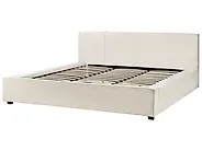 Bett mit Lattenrost Bouclé MIRANDE 180 x 200 cm Cremeweiß_1183979