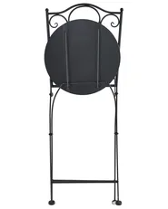 Gartenstuhl 2er Set ADRANO klappbar Metall Terrazzo Optik Schwarz_1021732
