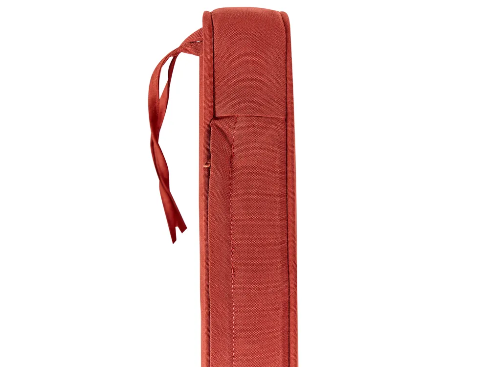Gartenbank mit Auflage SOVANA 120 cm mit Stauraum Akazienholz Rot_882961