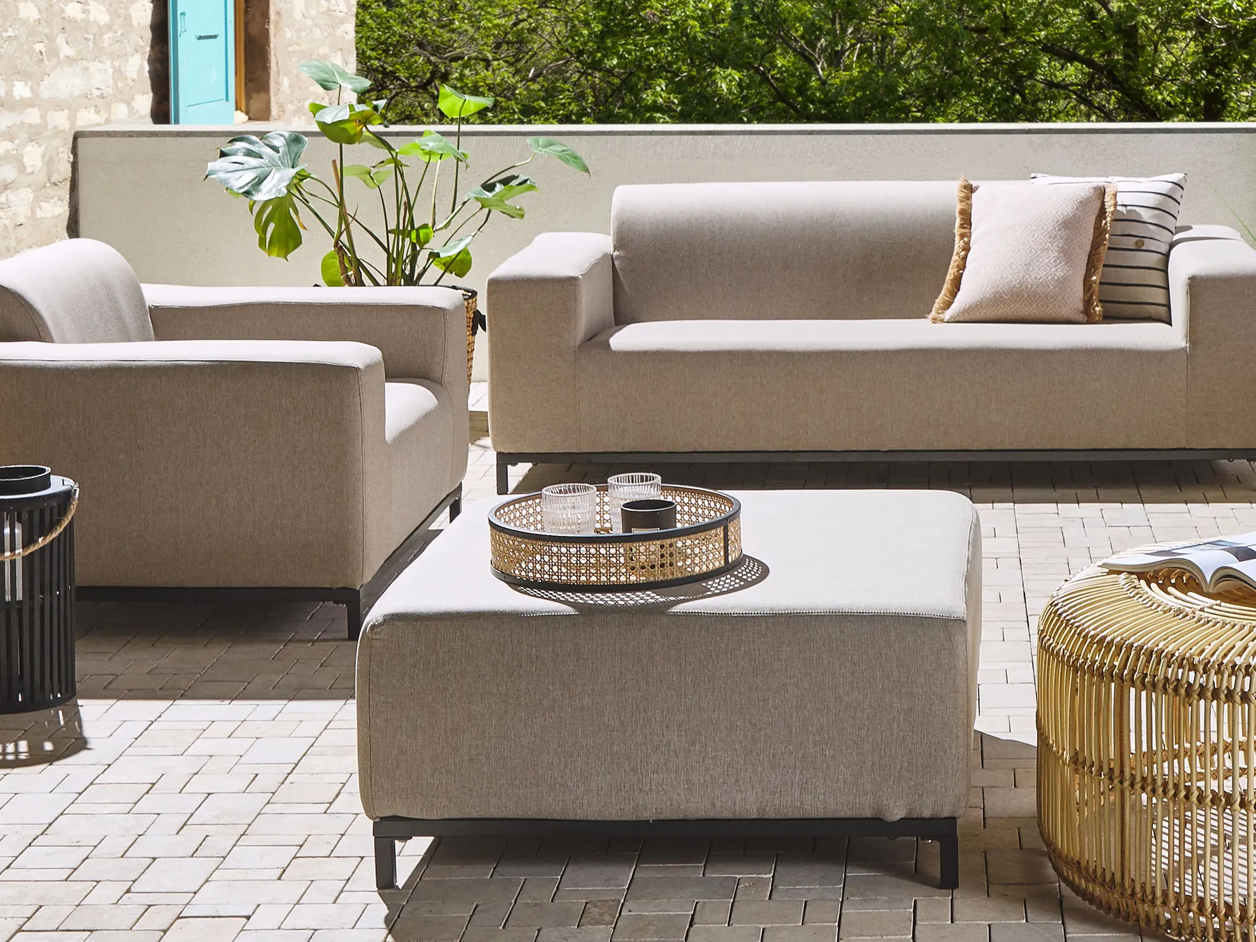 Ottoman ROVIGO Fabric Beige_795006