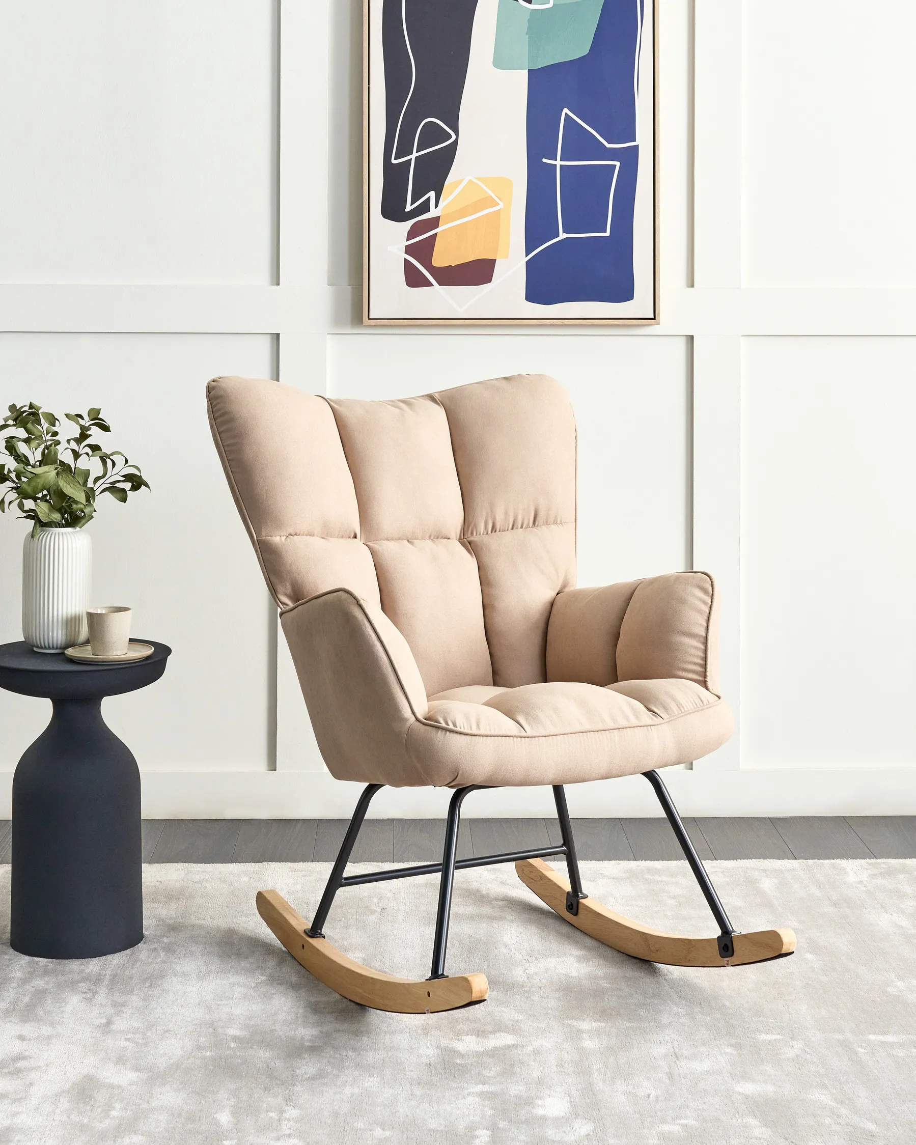 Schaukelsessel OULU Stoff Beige_900690