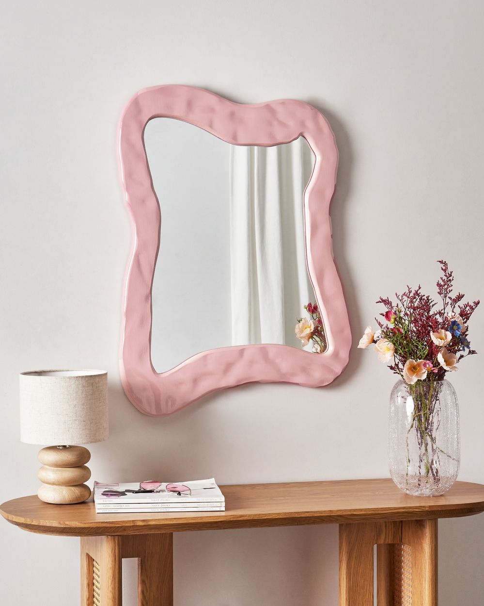 Wall Mirror PENCRAN 60 cm 80 cm Pink