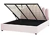 Ottoman Bed VINCENNES Velvet Pastel Pink 180 x 200 cm (EU Super King)