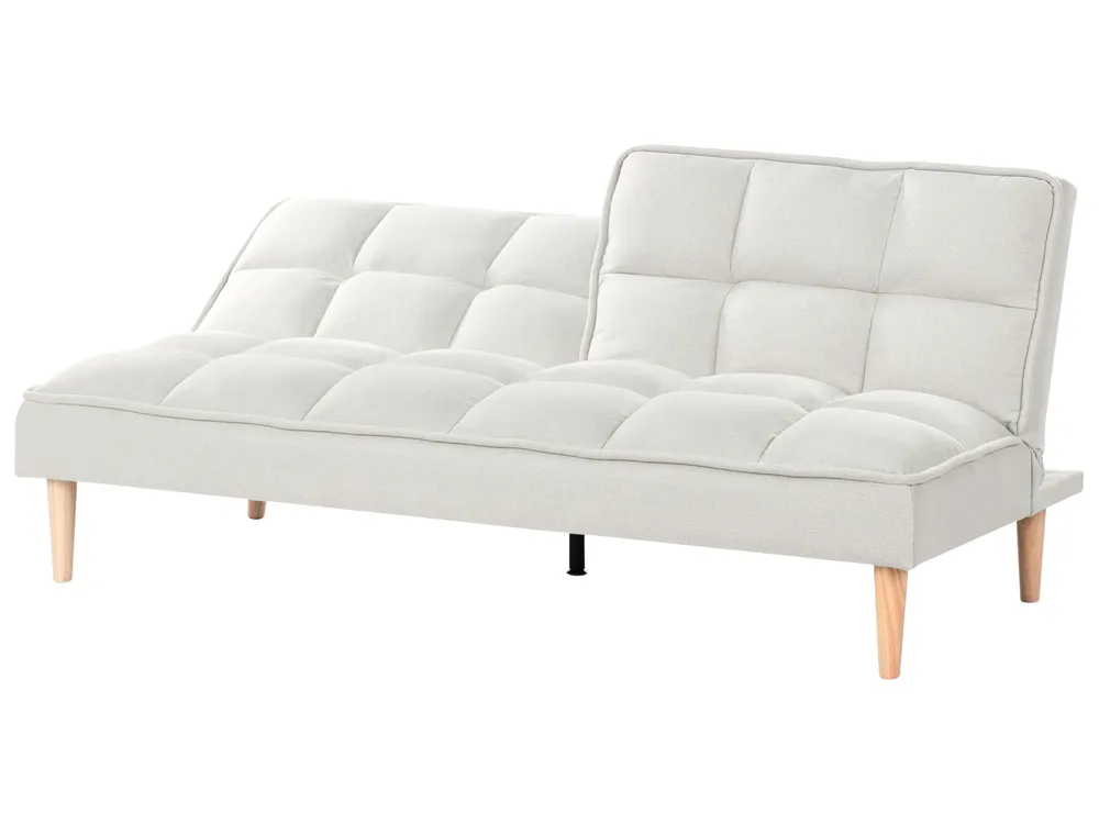 Sofa Bed 3 Seater SILJAN Fabric Off-White_968669
