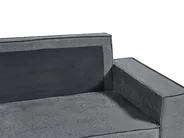 Eckschlafsofa 3-Sitzer KARILA mit Stauraum Stoff Dunkelgrau rechtsseitig_886059