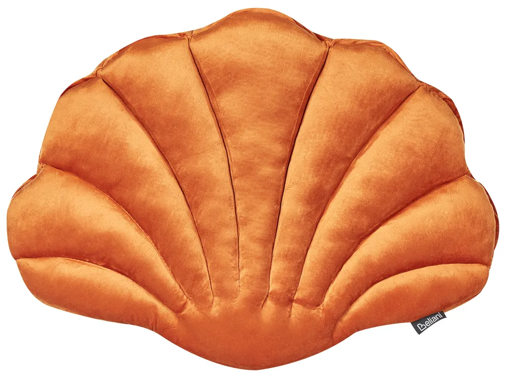 Dekokissen CONSOLIDA 47 x 35 cm Samtstoff Orange Ohne Muster