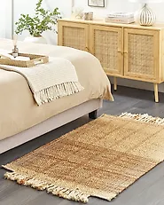 Teppich KARKIN Beige 80 x 150 cm Jute_1182456