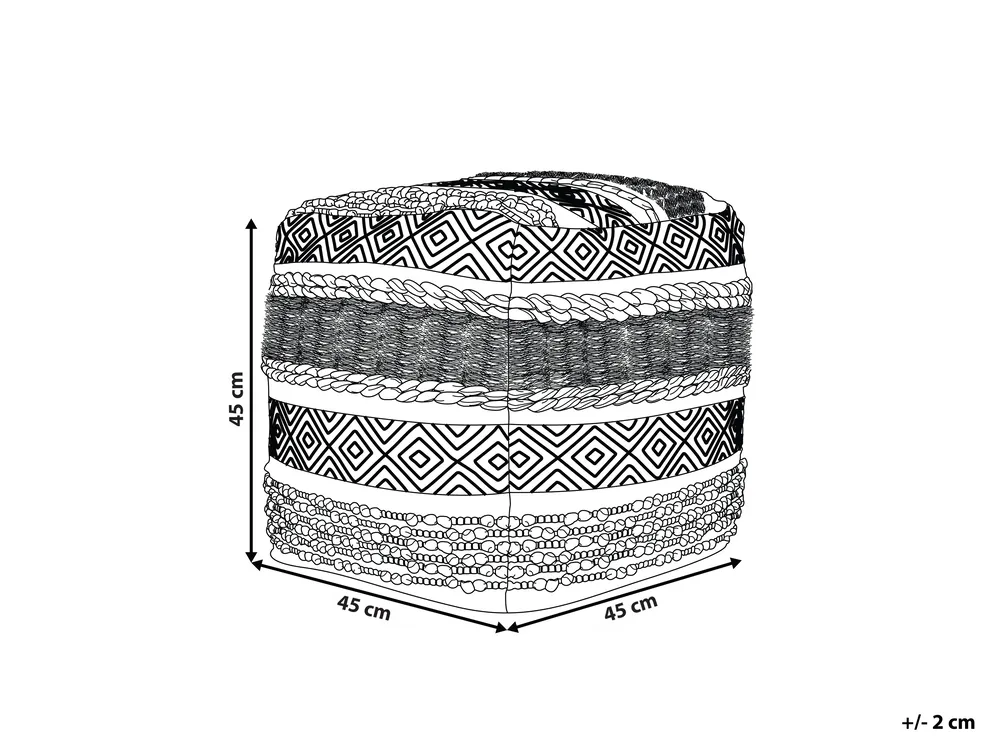 Pouf KANAM Baumwolle Hellbeige_755108
