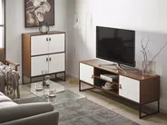 TV-Möbel NUEVA Dunkelbraun / Weiß_787495