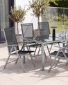 Gartenstuhl 6er Set CATANIA Metall Schwarz