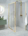 Duschkabine YORO 80 x 100 x 185 cm Gold