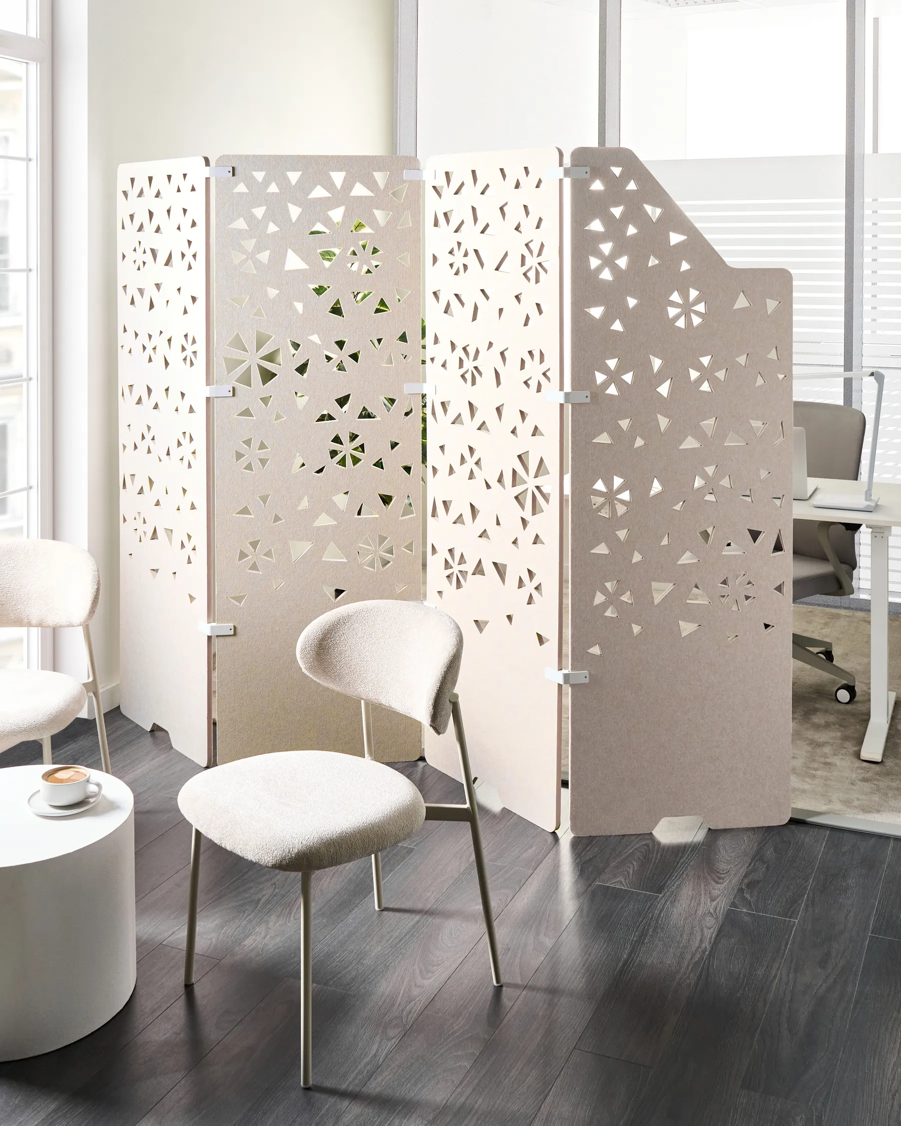 Office Divider STARRY 240 x 180 cm Light Beige_1015474