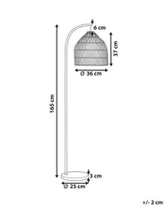 Stehlampe BERNICA Rattan Naturfarben_827268