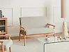 Sofa 2-Sitzer ESRUM Stoff Hellbraun / Grau