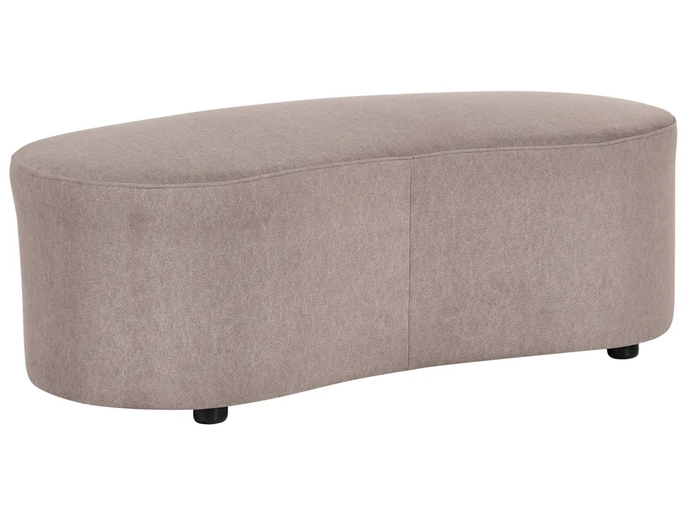 Sofa AMAL mit Ottomane Stoff Taupe_1143365